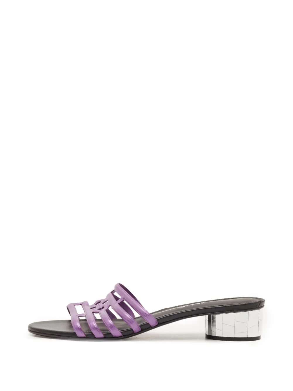Ferragamo Pre-Owned Finn Gancini leather sandals - Viola