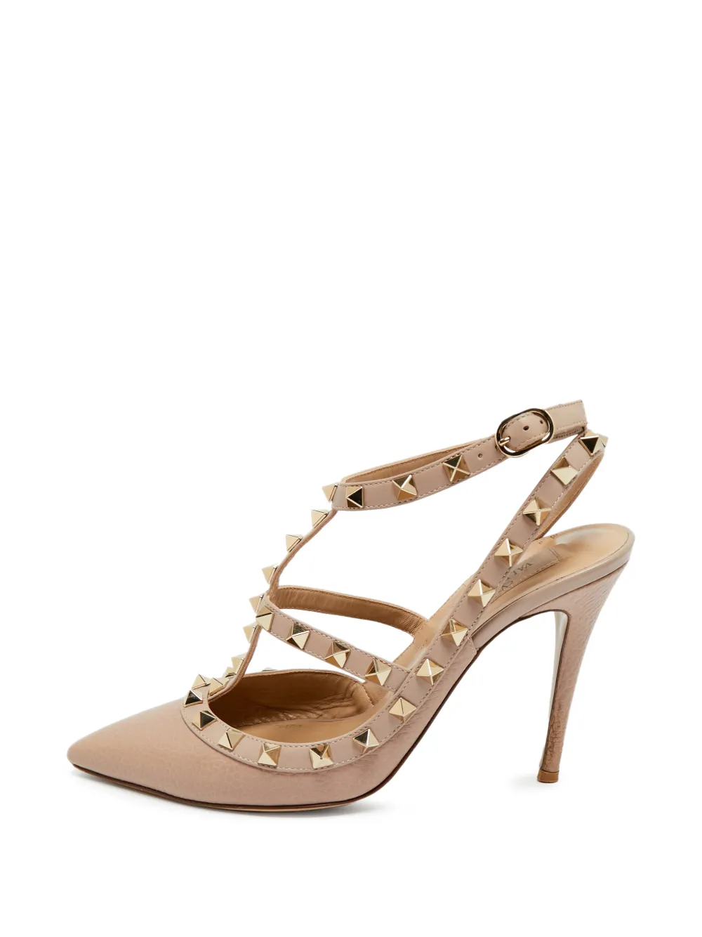 Valentino Garavani Pre-Owned Rockstud pointed-toe pumps - Nude