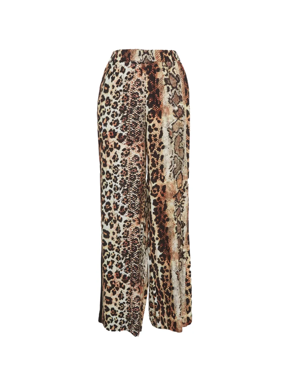 Just Cavalli Vintage animal-print straight-leg trousers - Toni neutri