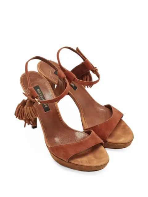 Sergio Rossi suede tassel heeled sandals