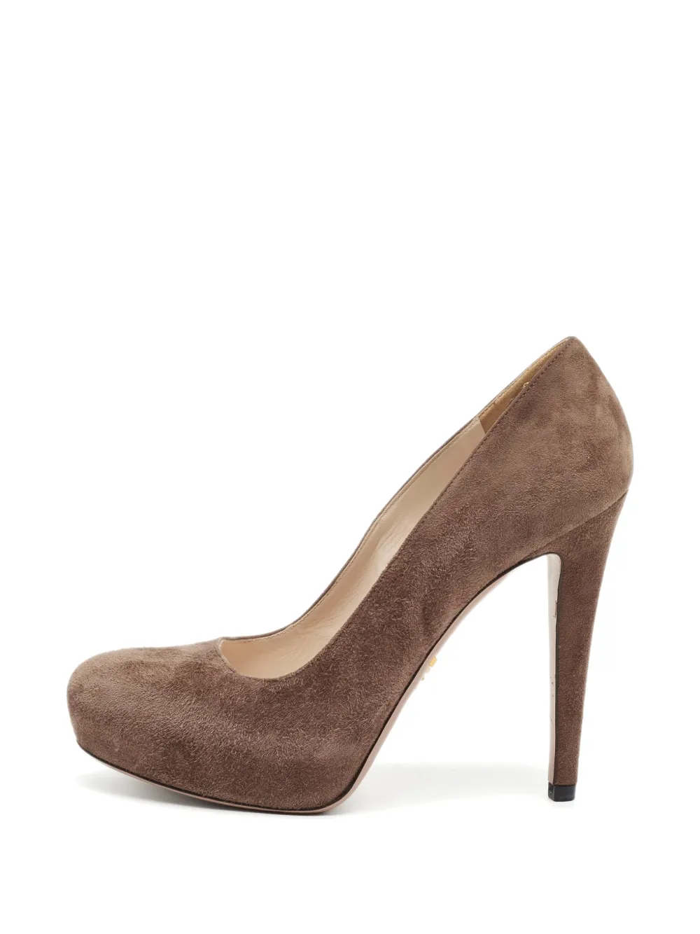 Prada Pre-Owned platform suede pumps - Marrone