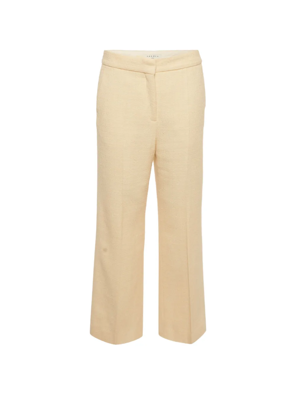 SANDRO tweed straight-leg trousers - Toni neutri