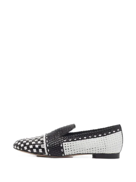 Stuart Weitzman woven leather loafers