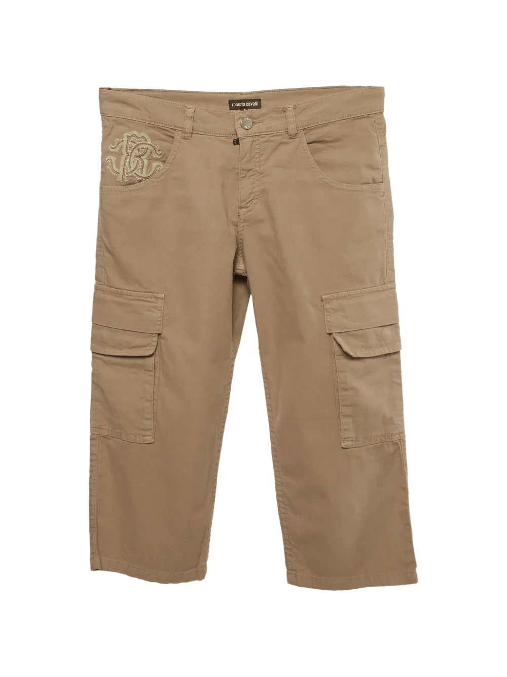 Pre-owned Roberto Cavalli Vintage Cargo Cropped Trousers In Neutral