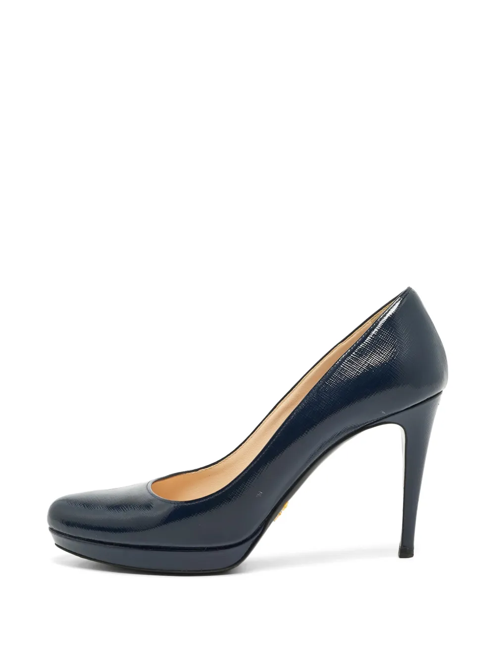Prada Pre-Owned patent leather platform pumps - Blu