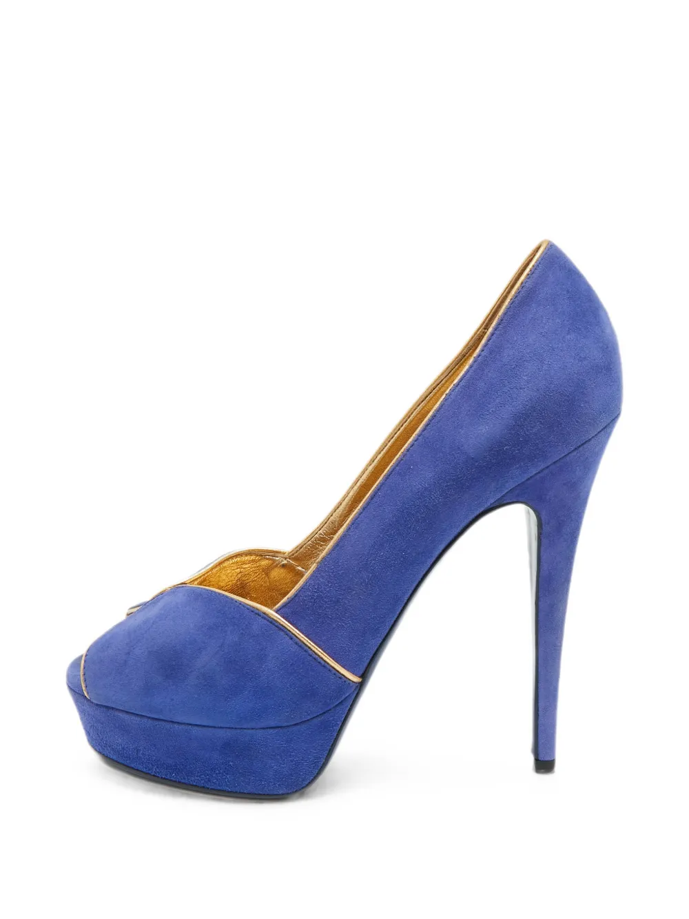 Saint Laurent Pre-Owned suede heeled pumps - Blu