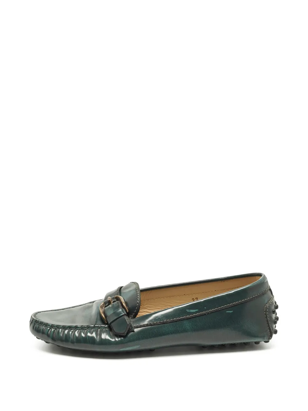 Tod's Vintage buckle-detail driver loafers - Grün