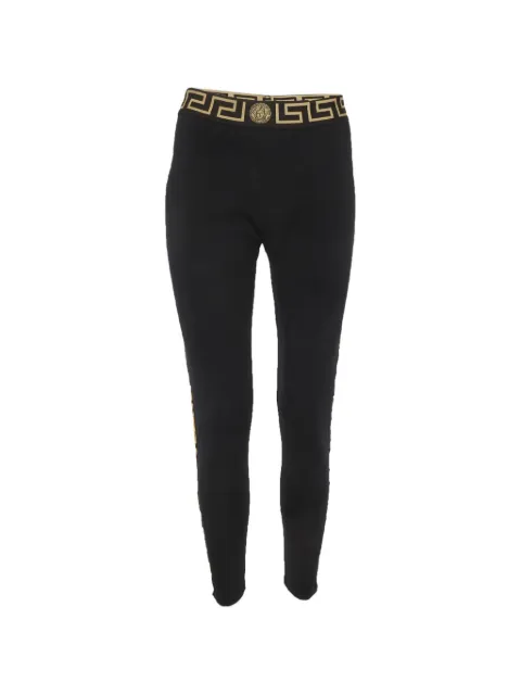 Versace Pre-Owned leggins con borde Greca