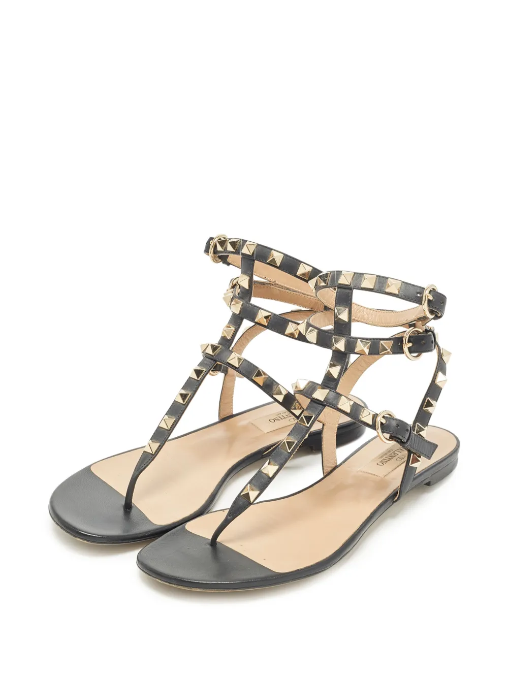 Valentino Garavani Pre-Owned Rockstud caged sandals - Schwarz