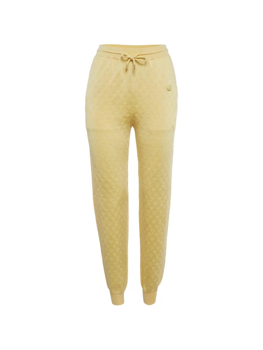 Louis Vuitton Pre-Owned Pantaloni sportivi con monogramma jacquard - Giallo