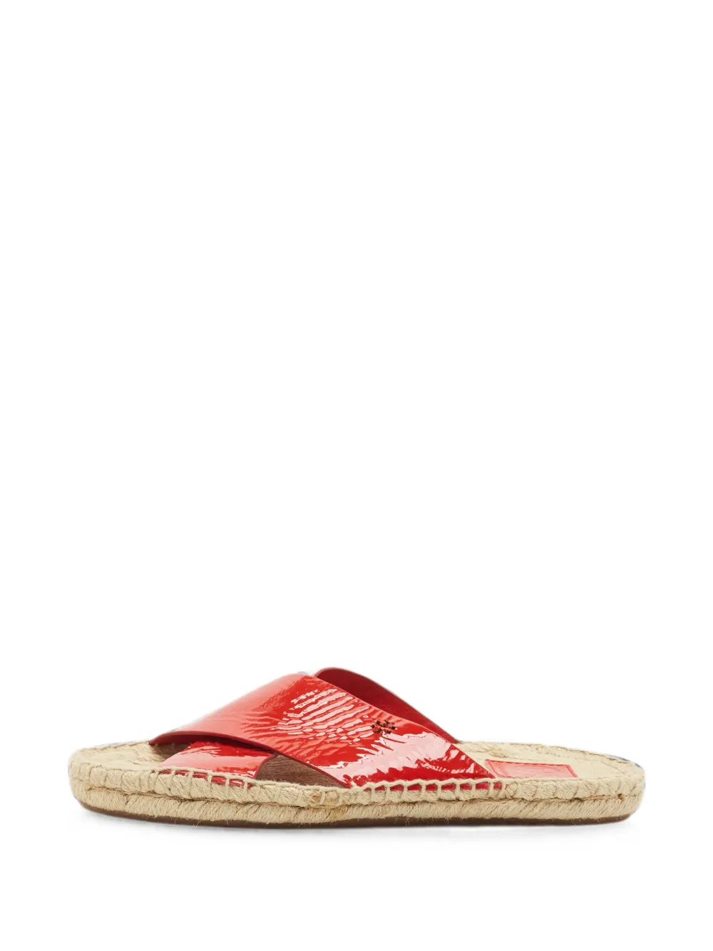 Tory Burch patent-finish leather sandals - Rot