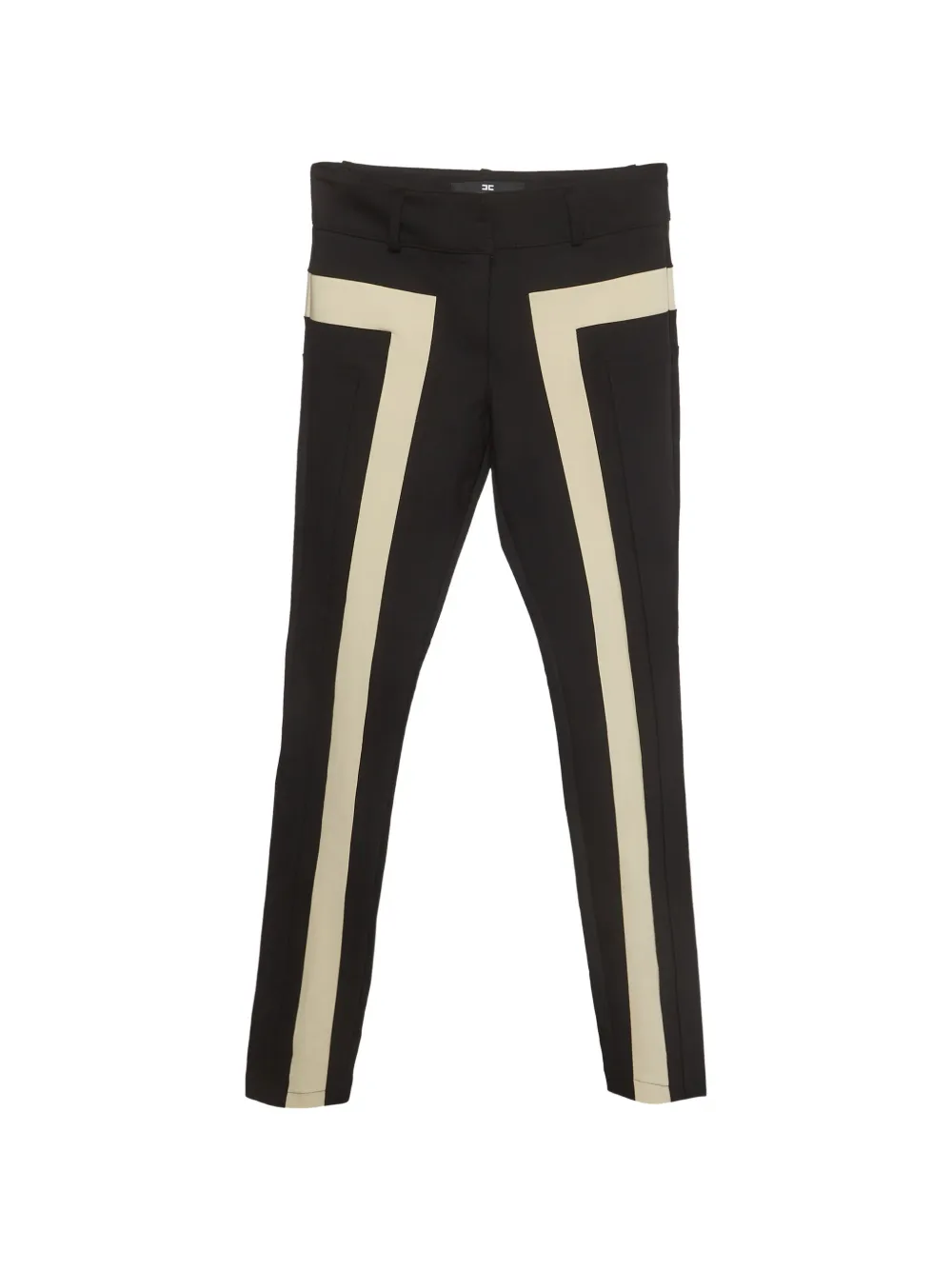 Elisabetta Franchi stripe detail trousers - Nero