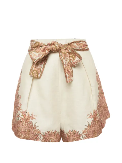 ZIMMERMANN Brighton paisley-print mini shorts