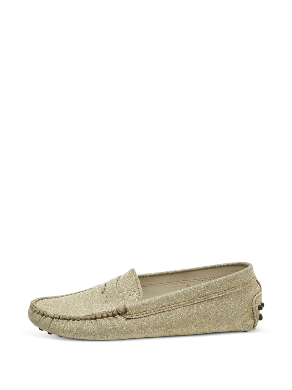 Tod's Vintage Gommino Loafer im Glitter-Look - Gold