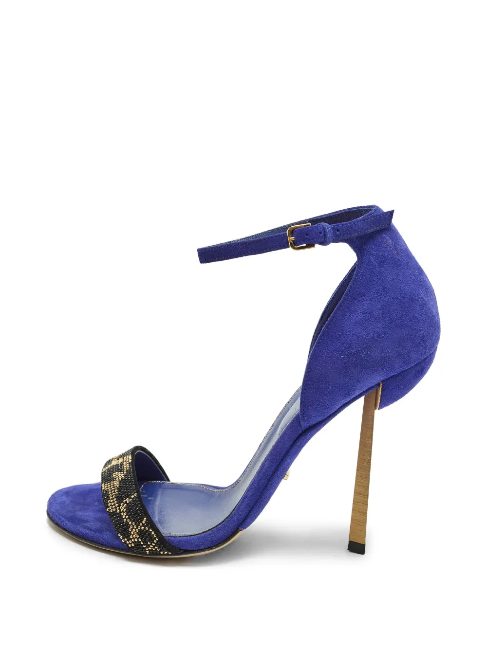 Sergio Rossi Verzierte Sandalen mit Knöchelriemen - Blau