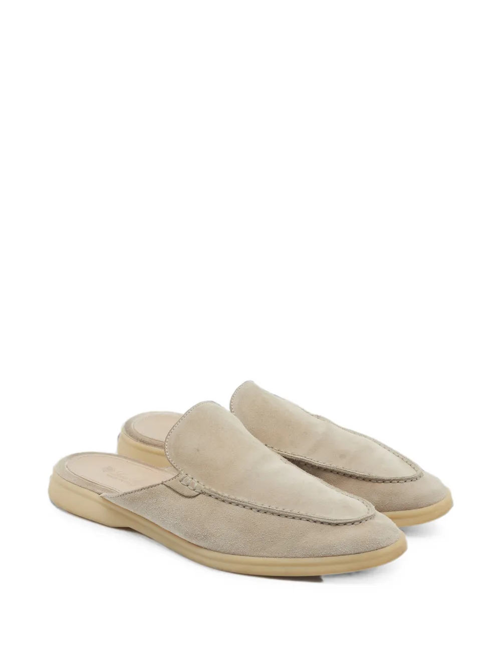 Loro Piana Pre-Owned Babouche Charms Walk suede flat mules - Grigio