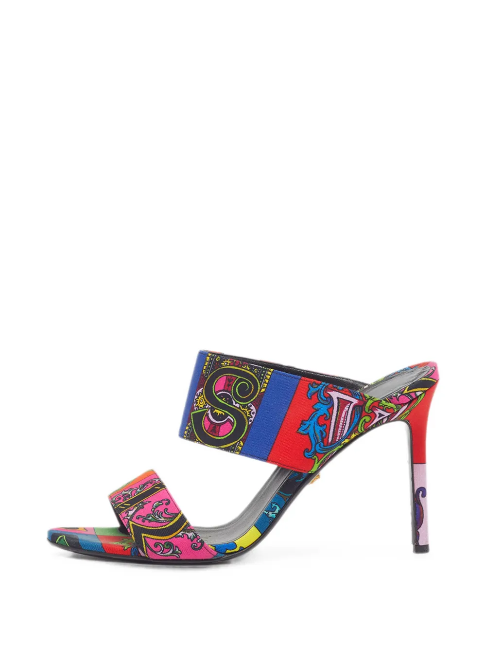 Versace Pre-Owned Sandali con stampa barocca - Rosso