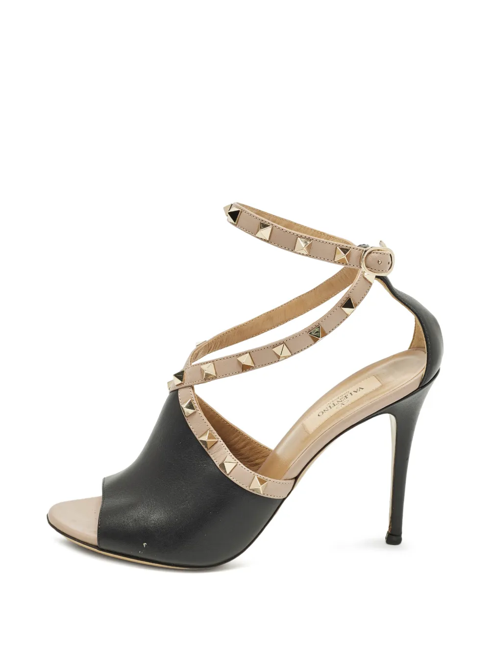 Valentino Garavani Pre-Owned Sandali Rockstud con tacco - Nero