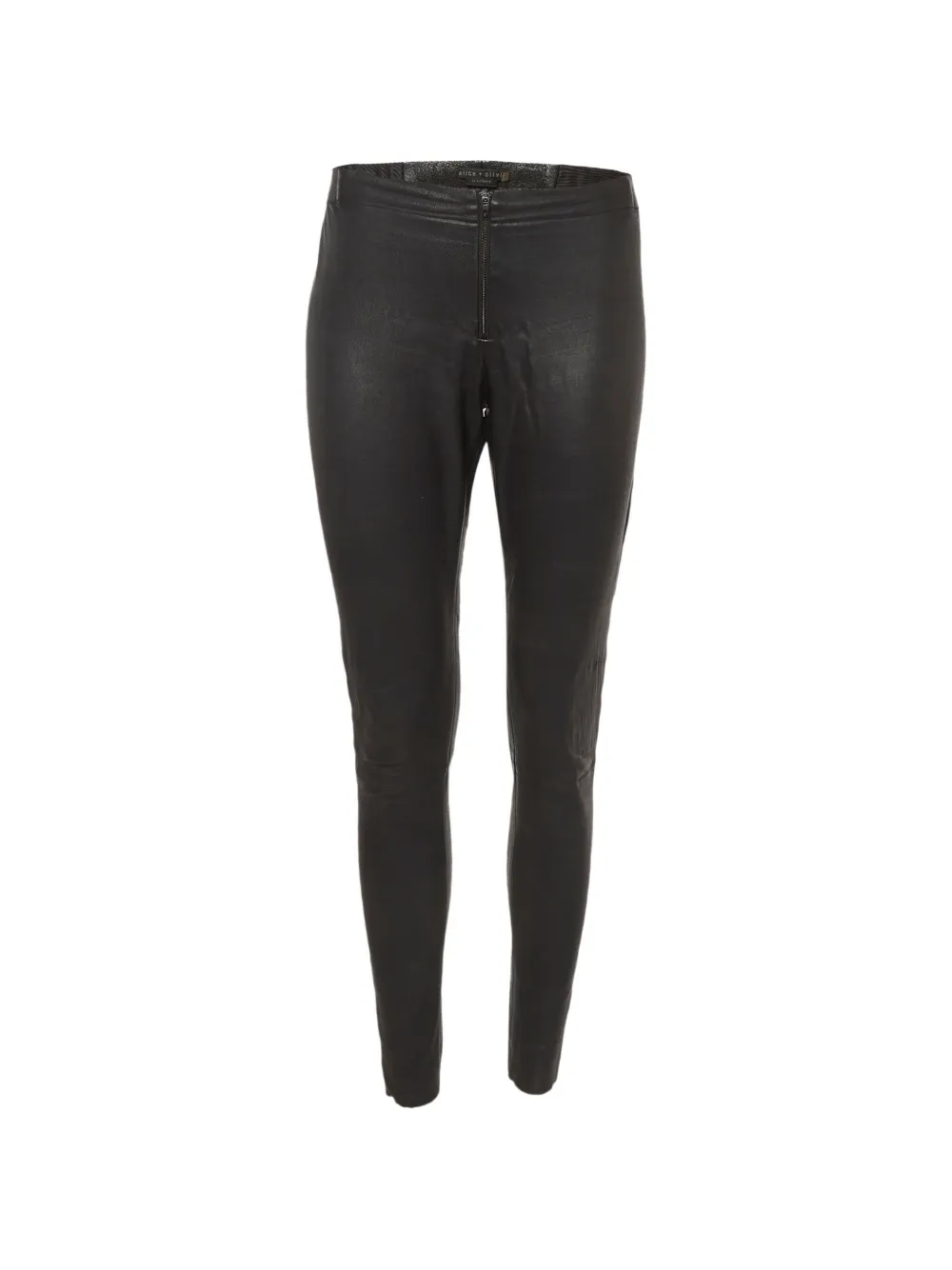 alice + olivia leather skinny trousers - Nero