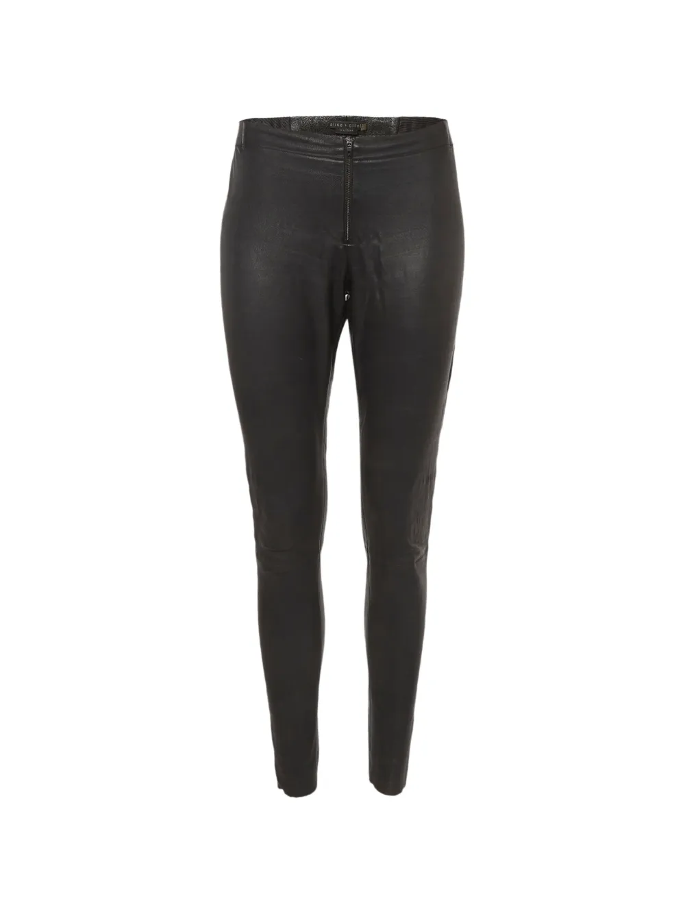 alice + olivia leather skinny trousers - Schwarz