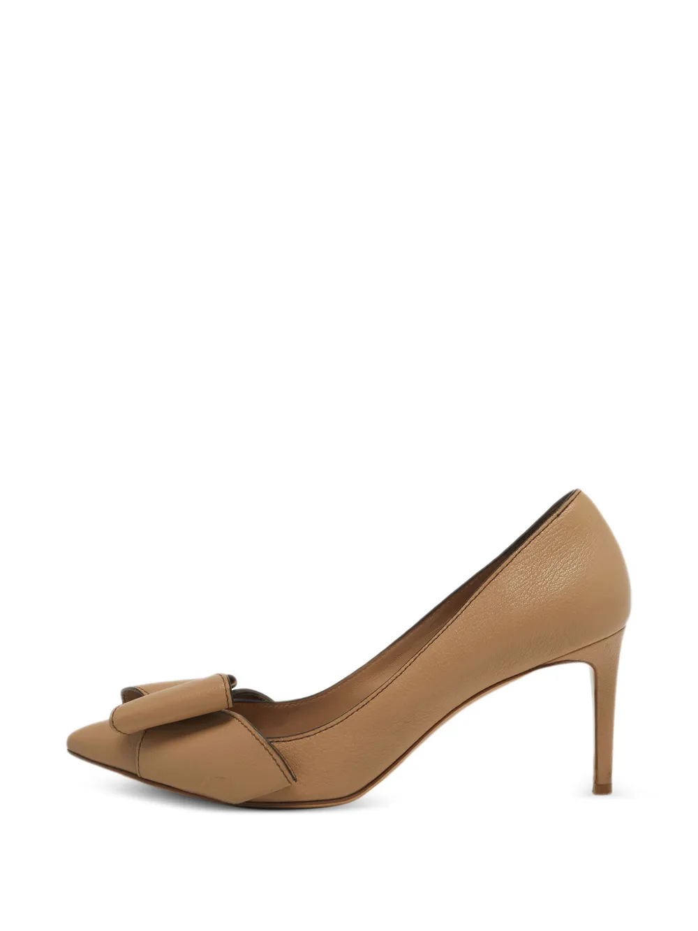 Ferragamo Pre-Owned bow-detail pointed-toe pumps - Toni neutri