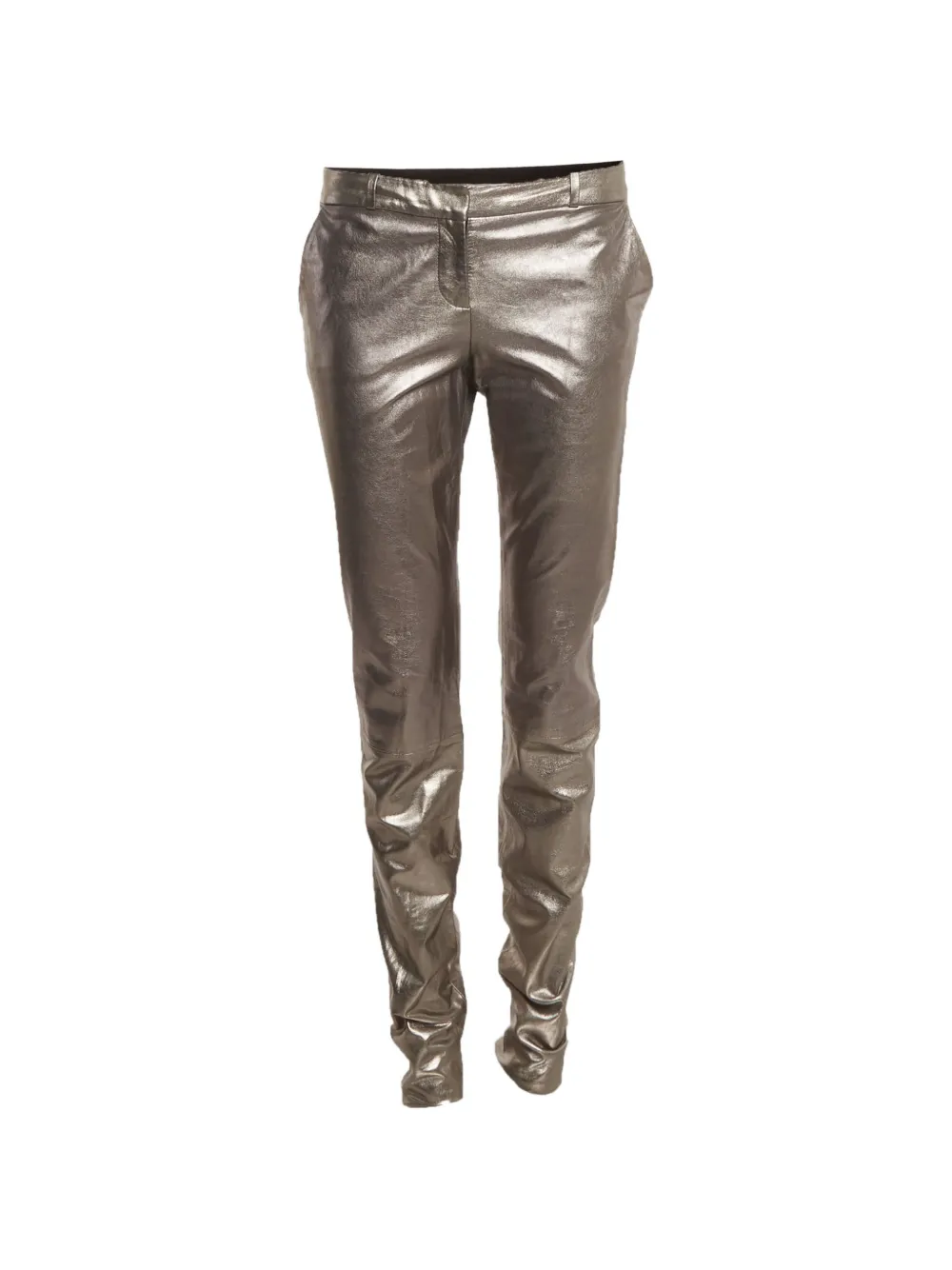 DVF Diane von Furstenberg Everly coated trousers - Silber