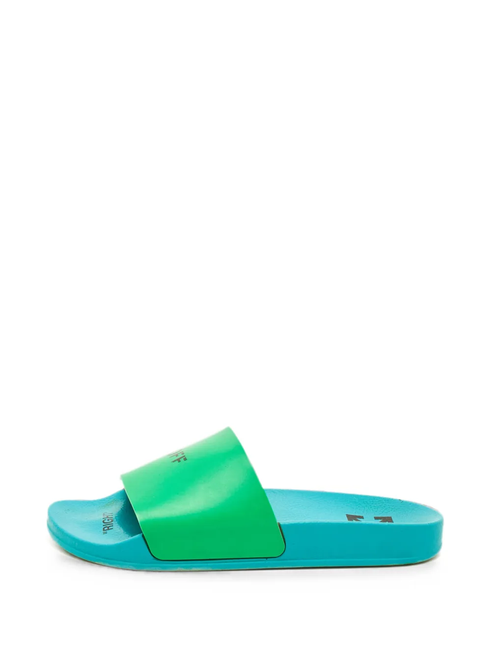 Off-White Pre-Owned Off Pool slides - Verde