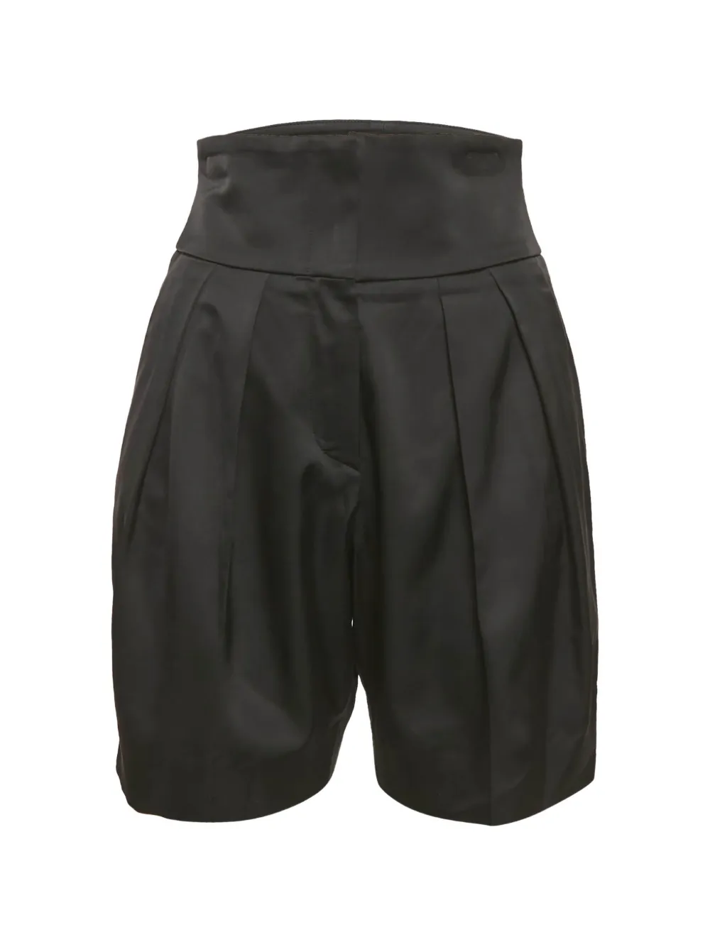 Emporio Armani Pre-Owned pleated high-waisted shorts - Nero