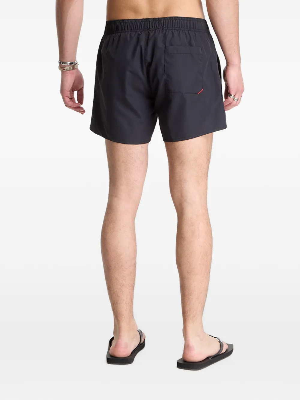 HUGO Tiki zwembroek met logo-print Zwart