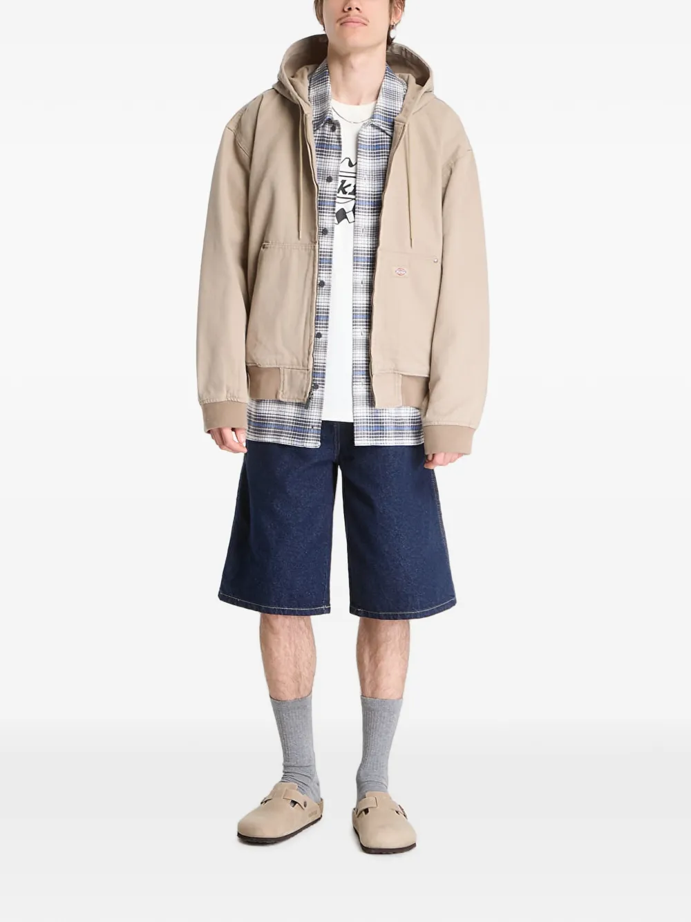 DICKIES Canvas jack met capuchon Beige