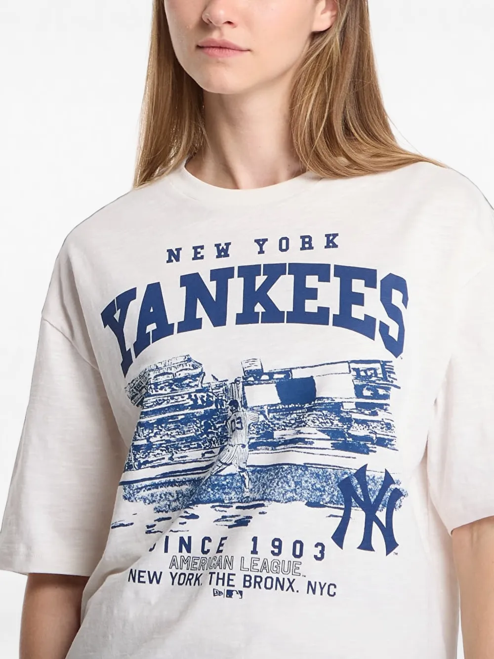 NEW ERA CAP MLB Slub Stadium T-shirt Beige