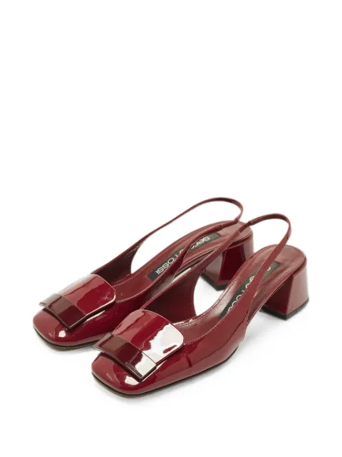 Sergio Rossi square-toe slingback pumps