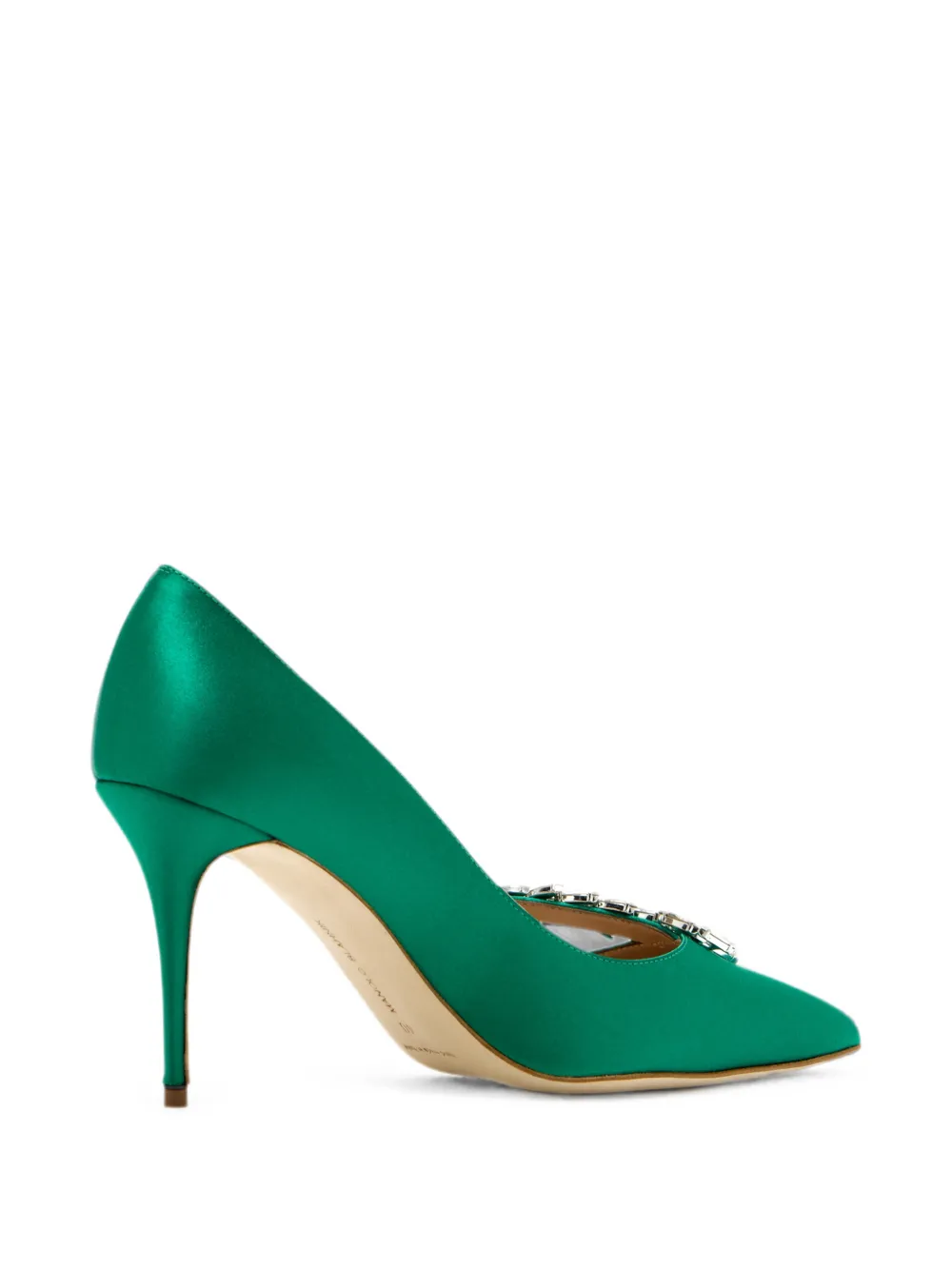 Manolo Blahnik Nadira crystal-embellished pumps Groen