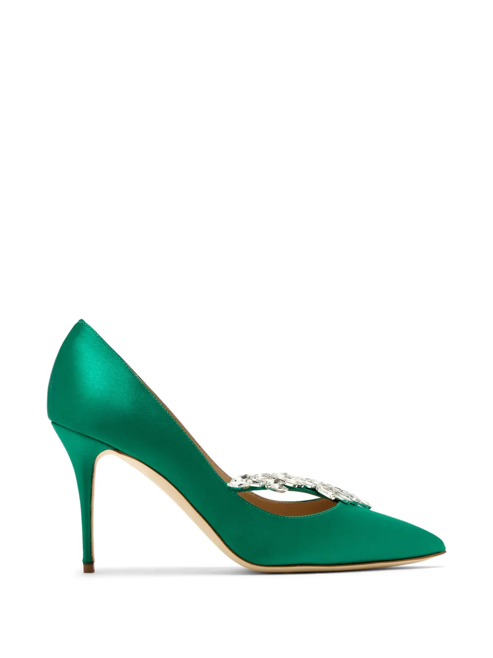 Manolo Blahnik Nadira crystal-embellished pumps - Grün