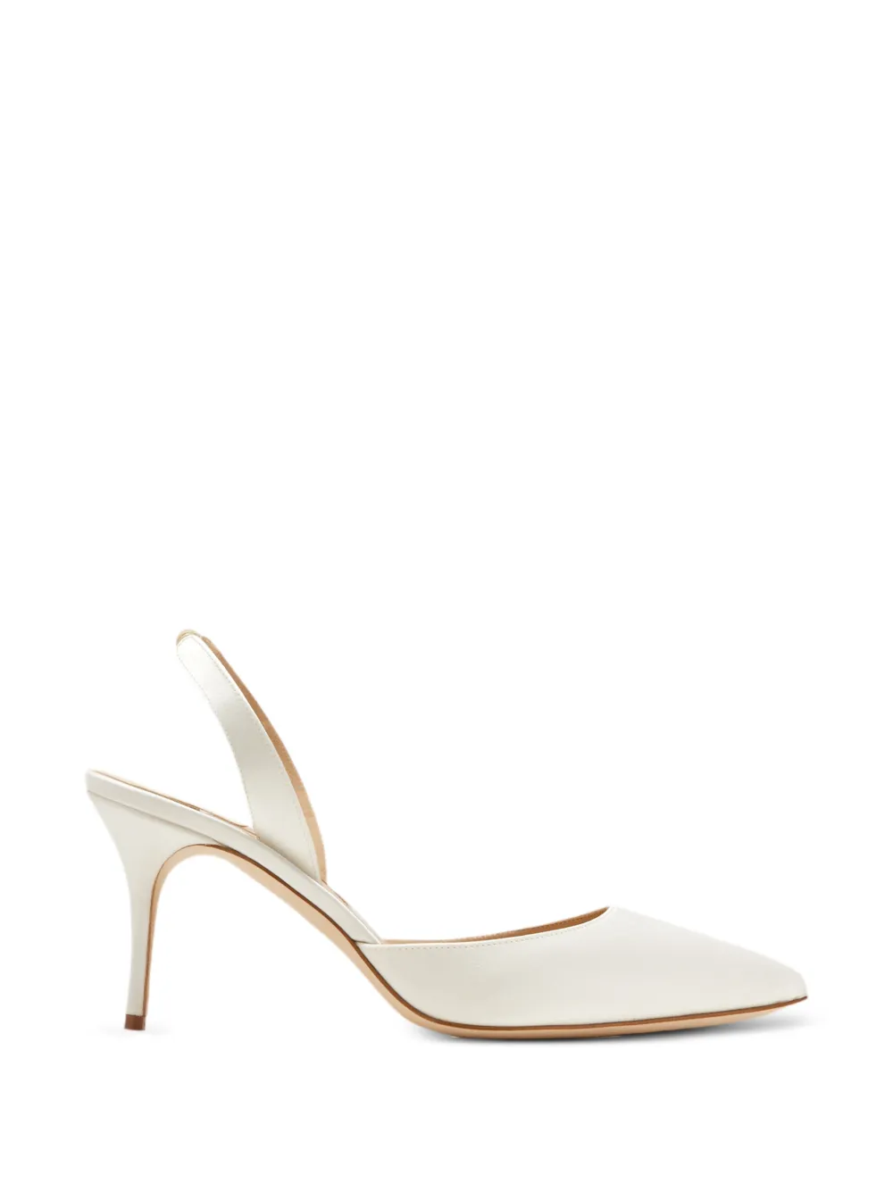 Manolo Blahnik Carolyne 70 pointed-toe slingback pumps Wit