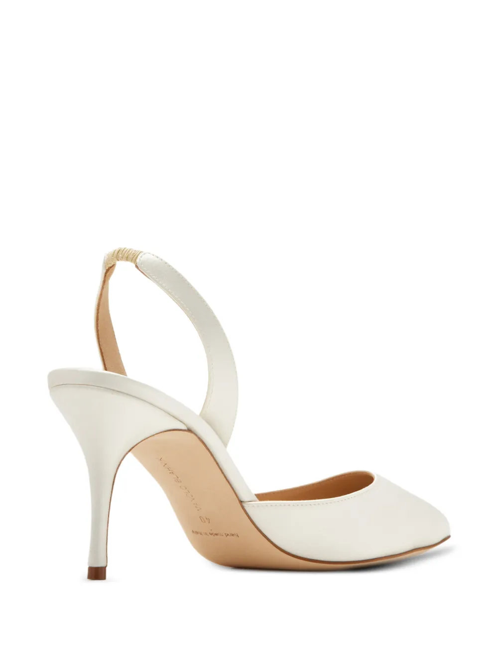 Manolo Blahnik Carolyne 70 pointed-toe slingback pumps Wit