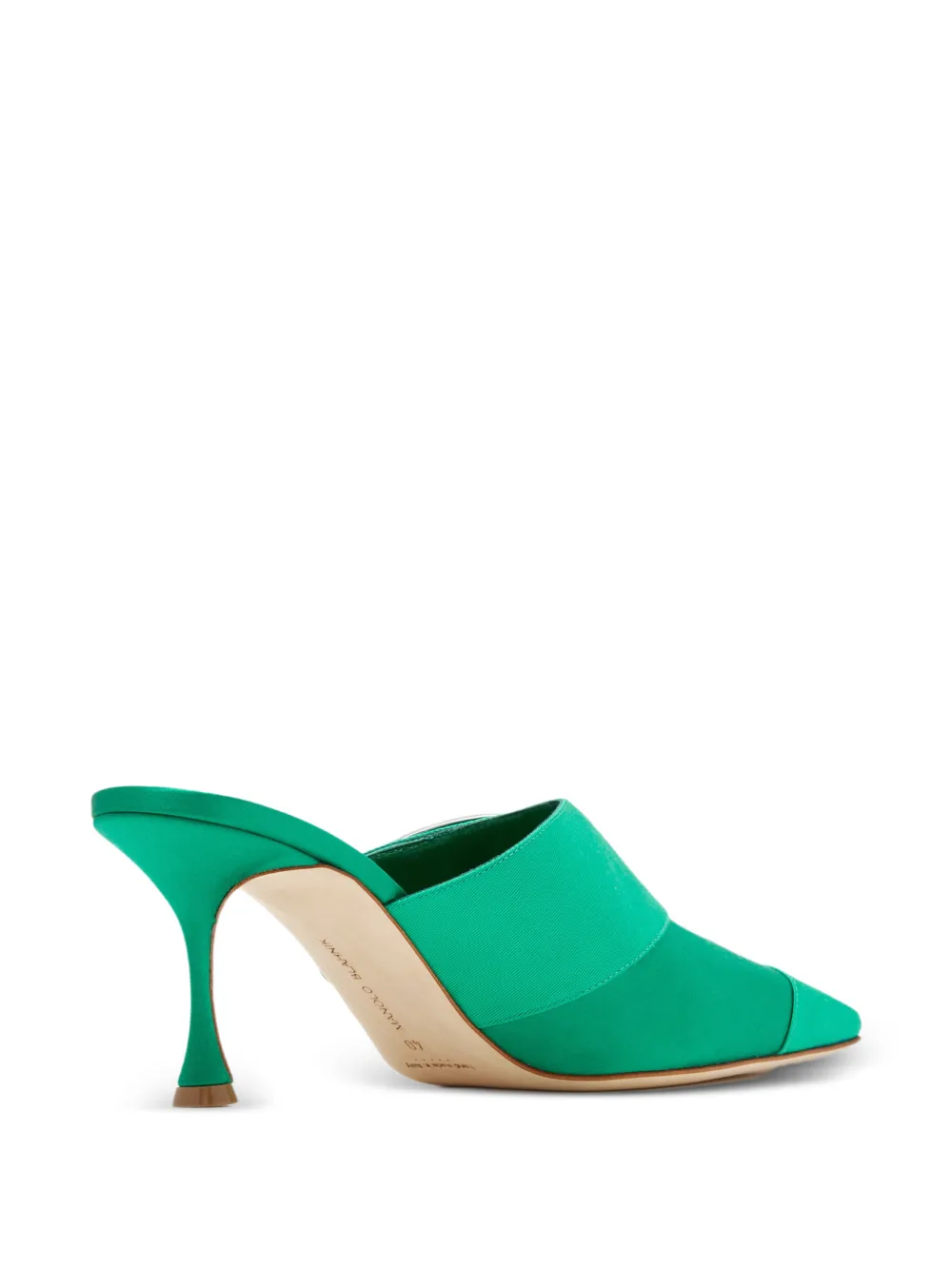 Manolo Blahnik Tula muiltjes met puntige neus en verfraaid met kristallen Groen
