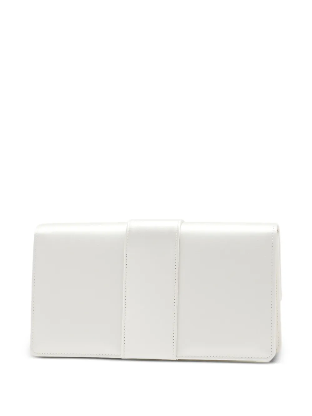 Manolo Blahnik Maycapjou Crystal-buckle Clutch Bag in White, view 2