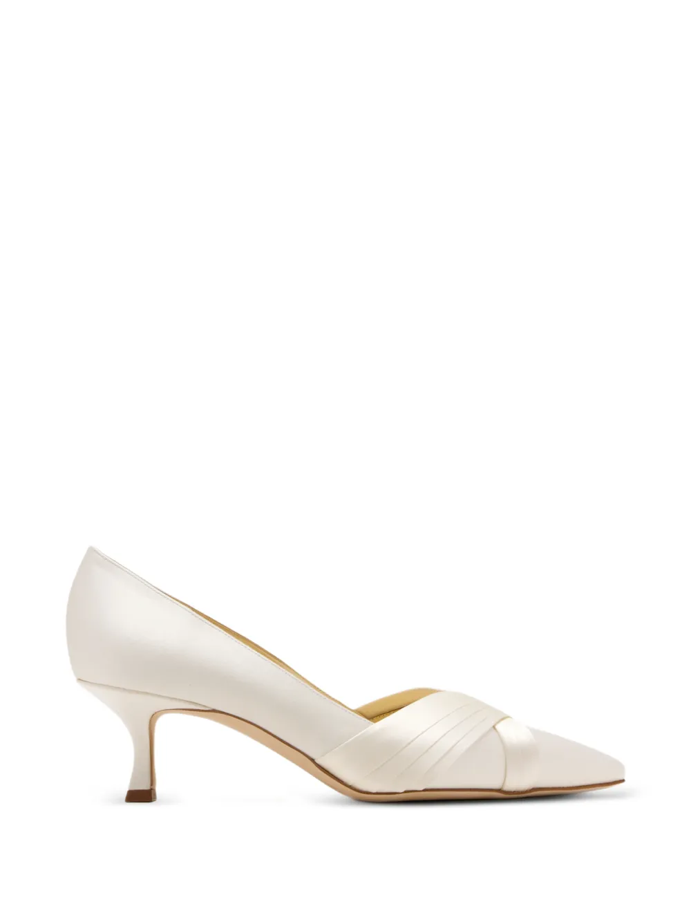 Manolo Blahnik Vieralo pumps met gekruiste bandjes en puntige neus Wit