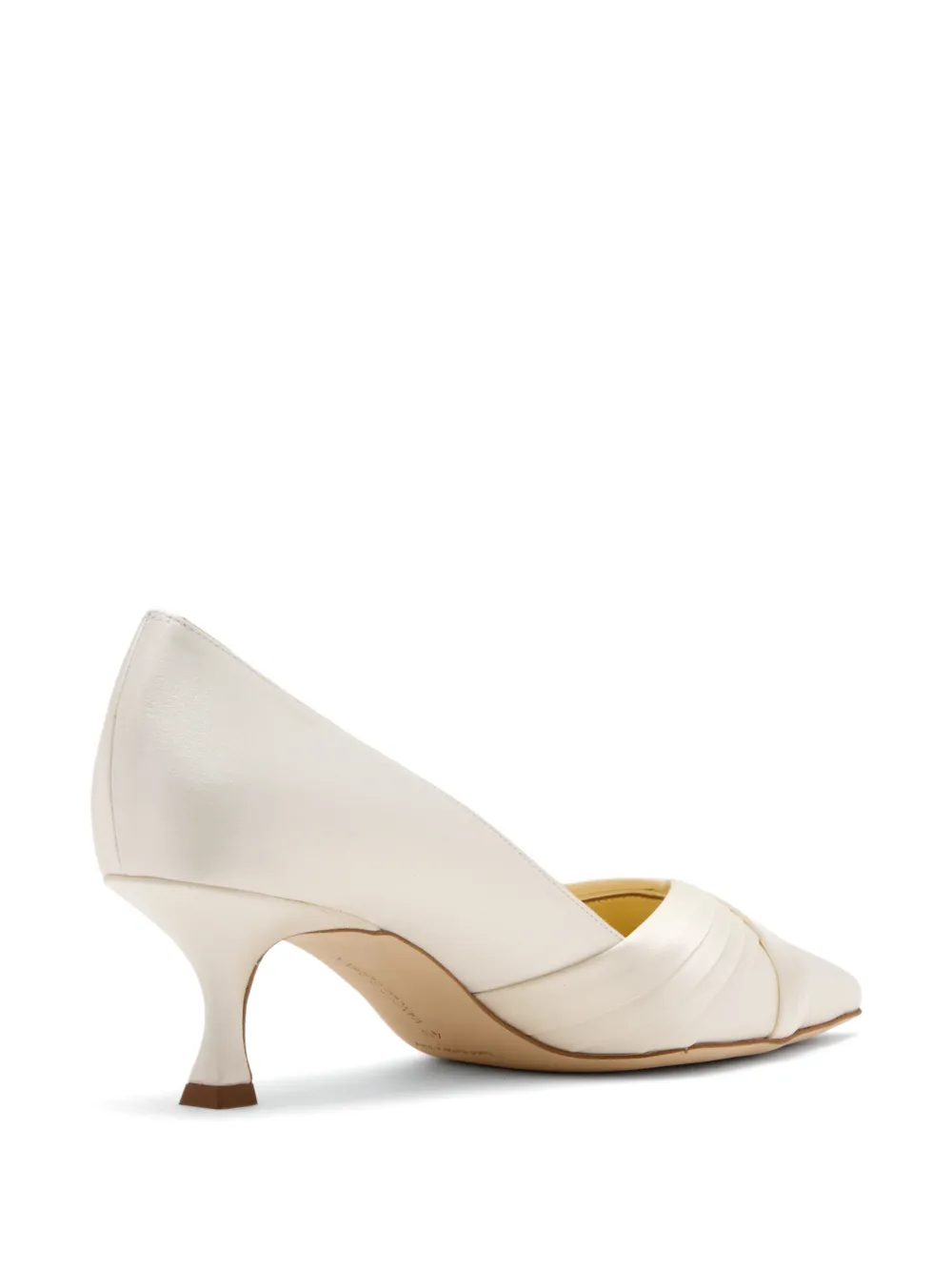 Manolo Blahnik Vieralo pumps met gekruiste bandjes en puntige neus Wit