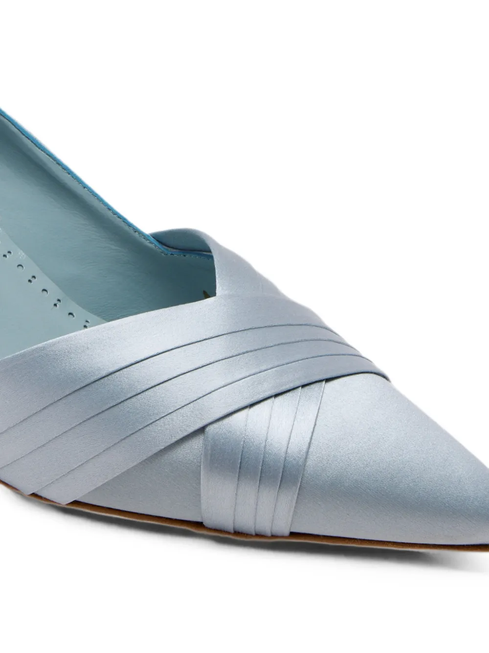 Manolo Blahnik Vieralo pumps met puntige neus en gekruiste bandjes Blauw