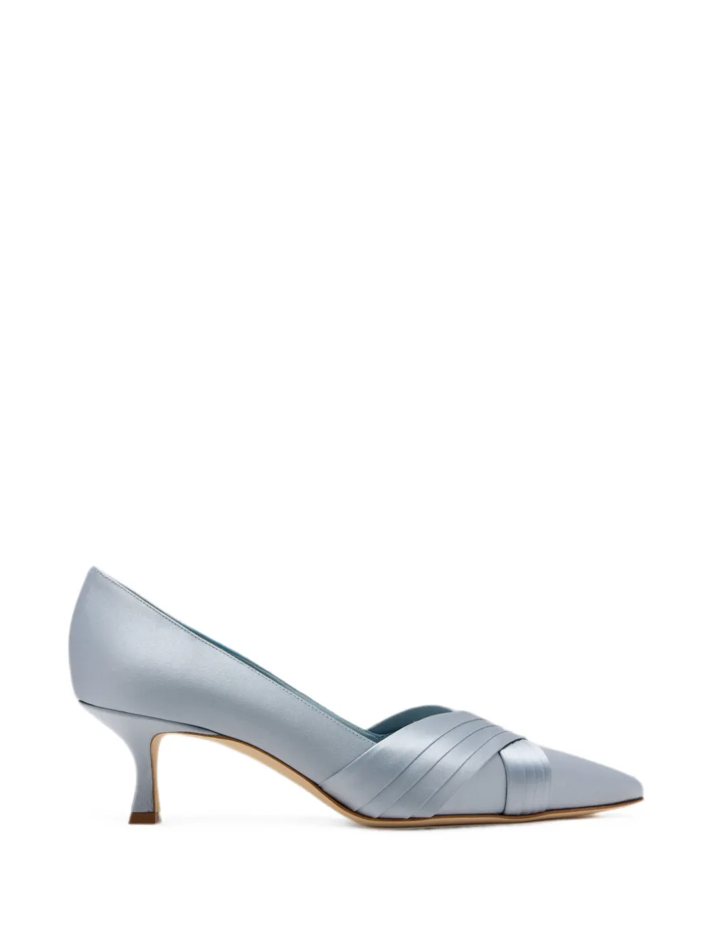 Manolo Blahnik Vieralo pumps met puntige neus en gekruiste bandjes Blauw