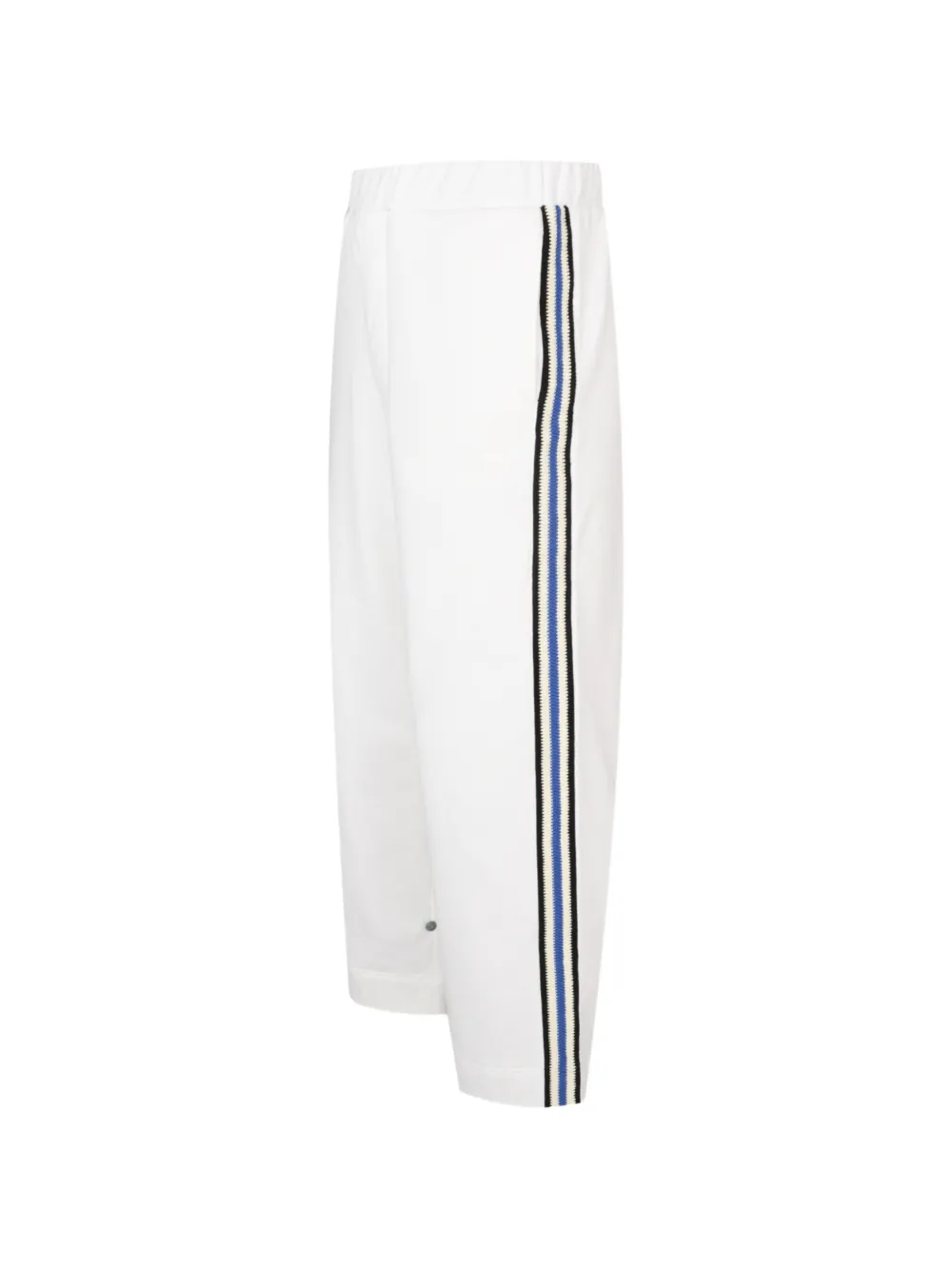 COMMAS crochet-stripe jersey trousers - Bianco