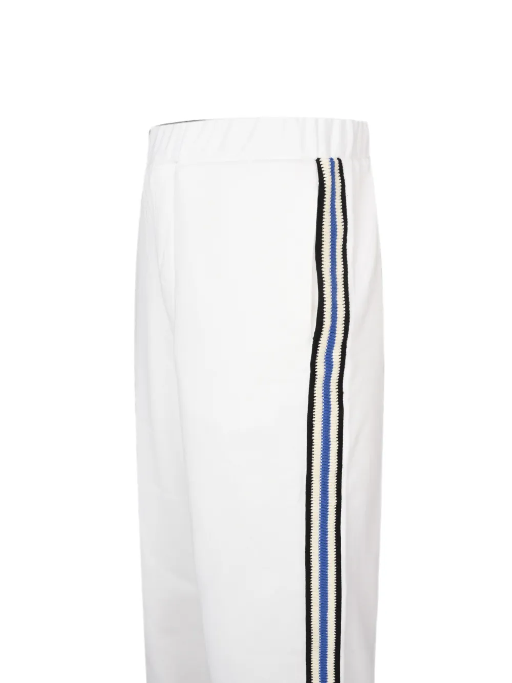 COMMAS Jersey broek met gehaakte streep Wit