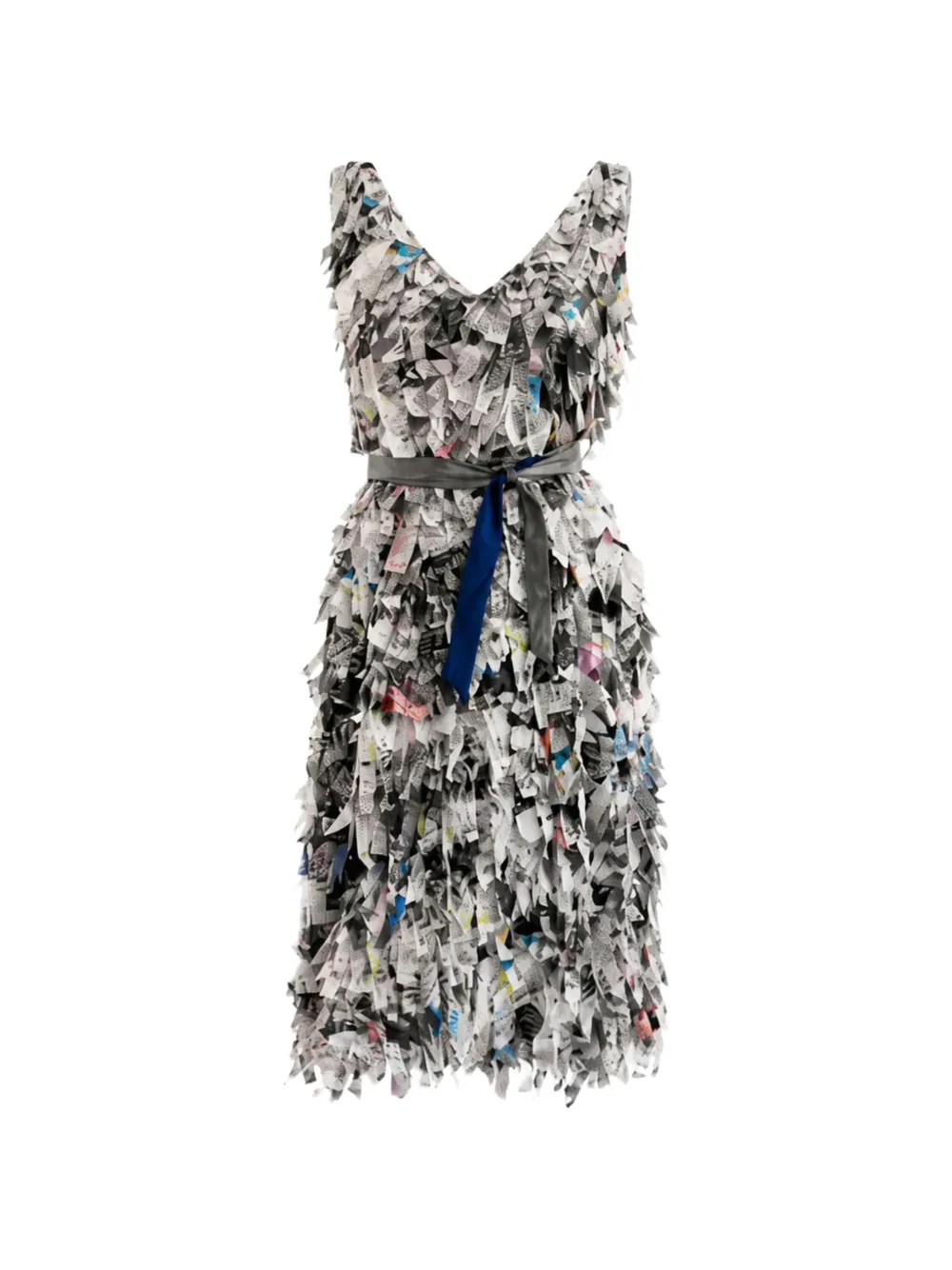 Baruni Jardin fringed midi dress - Bianco
