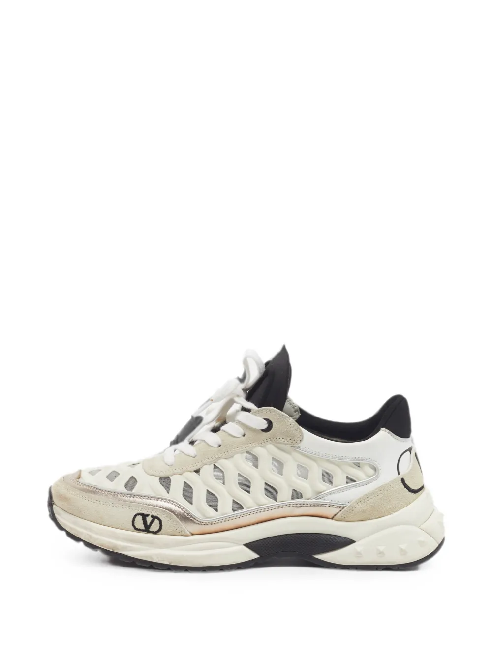 Valentino Garavani Pre-Owned Go Runner panelled sneakers - Toni neutri