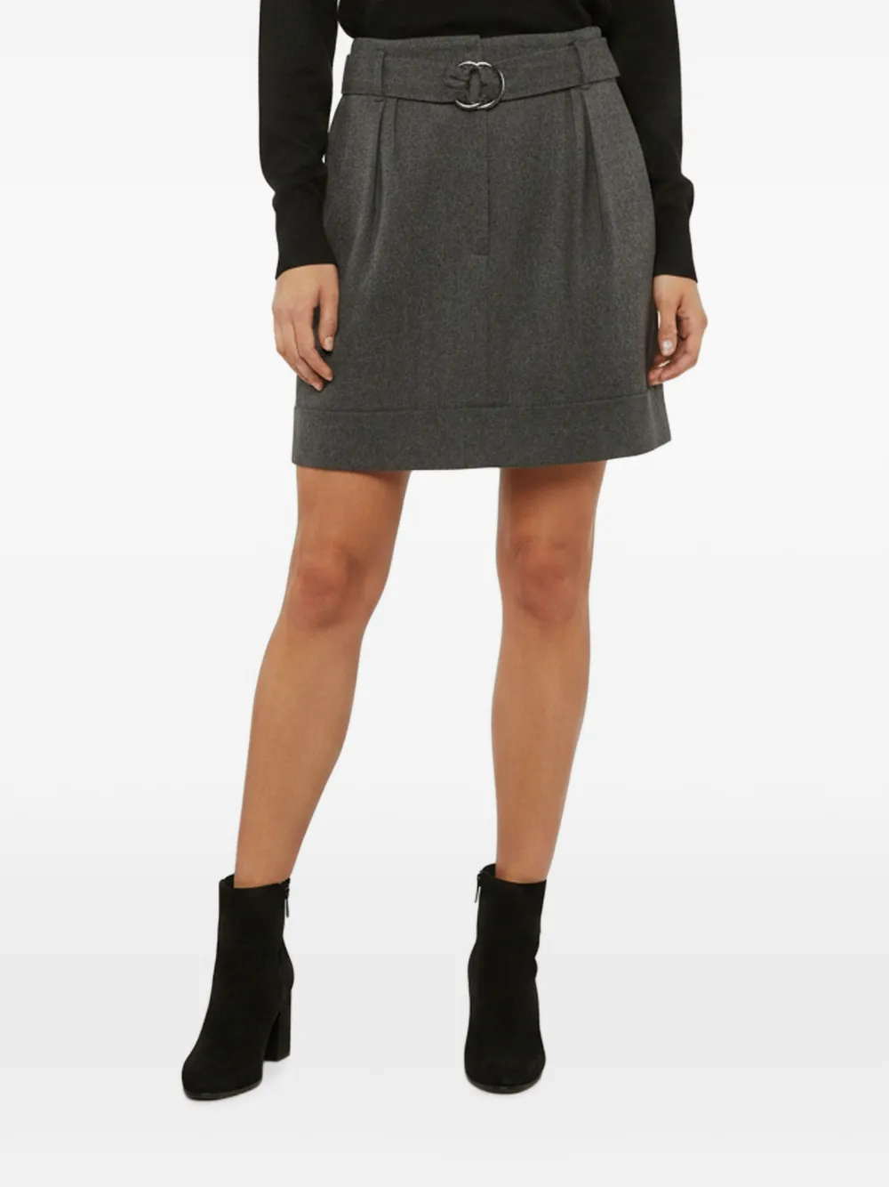 Brunello Cucinelli pleated belted midi skirt - Grigio
