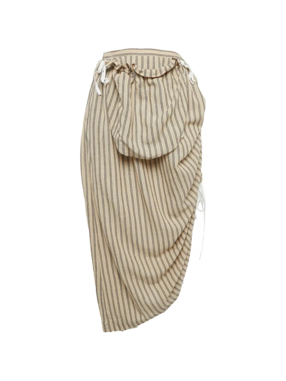 Loewe Pre-Owned striped ruched maxi skirt - Nude