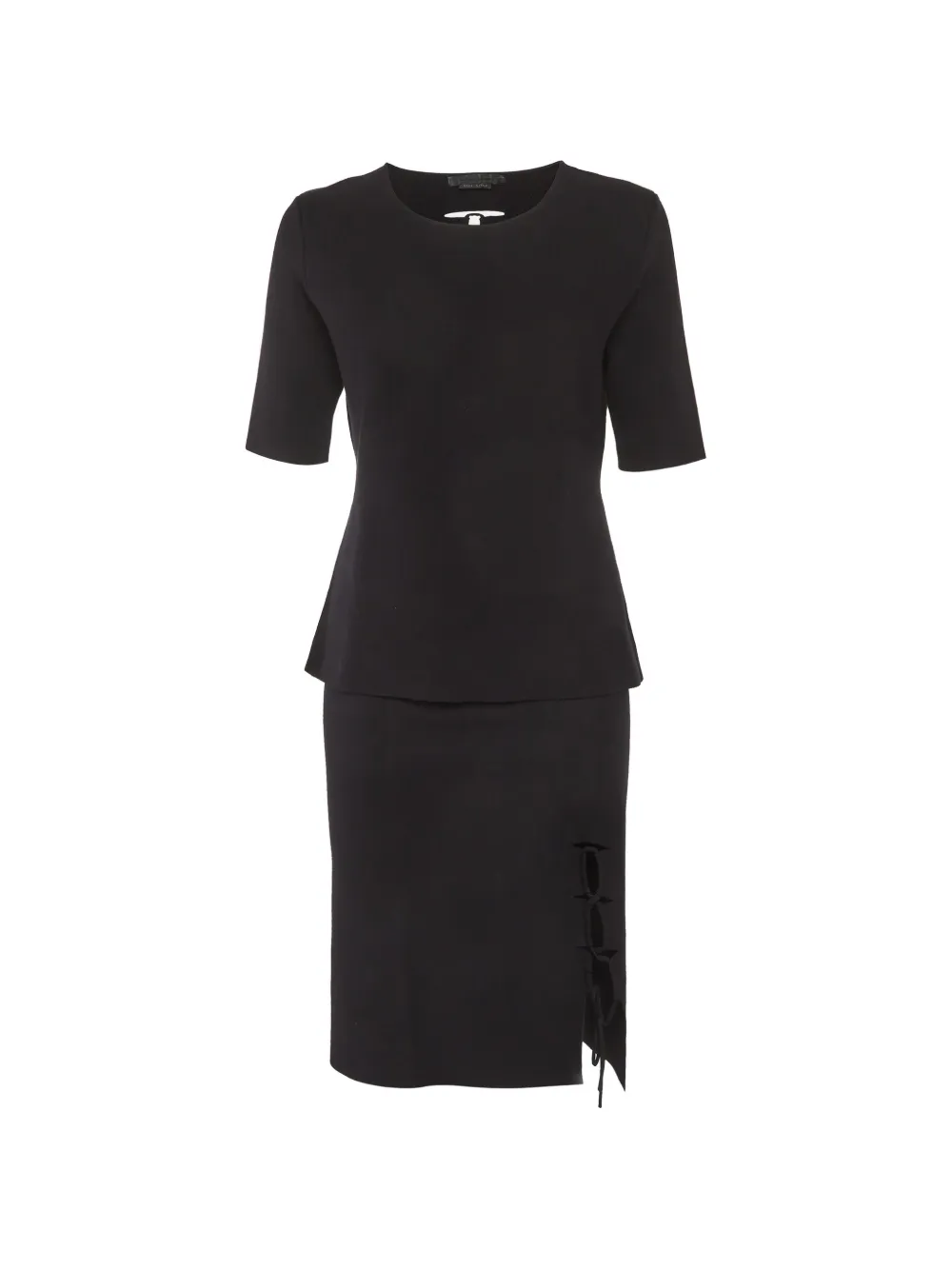 Alexander Wang short-sleeve lace-up skirt set - Nero