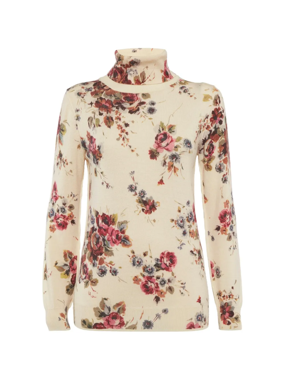 Pre-owned Dolce & Gabbana Floral-print Sweater In Neutral